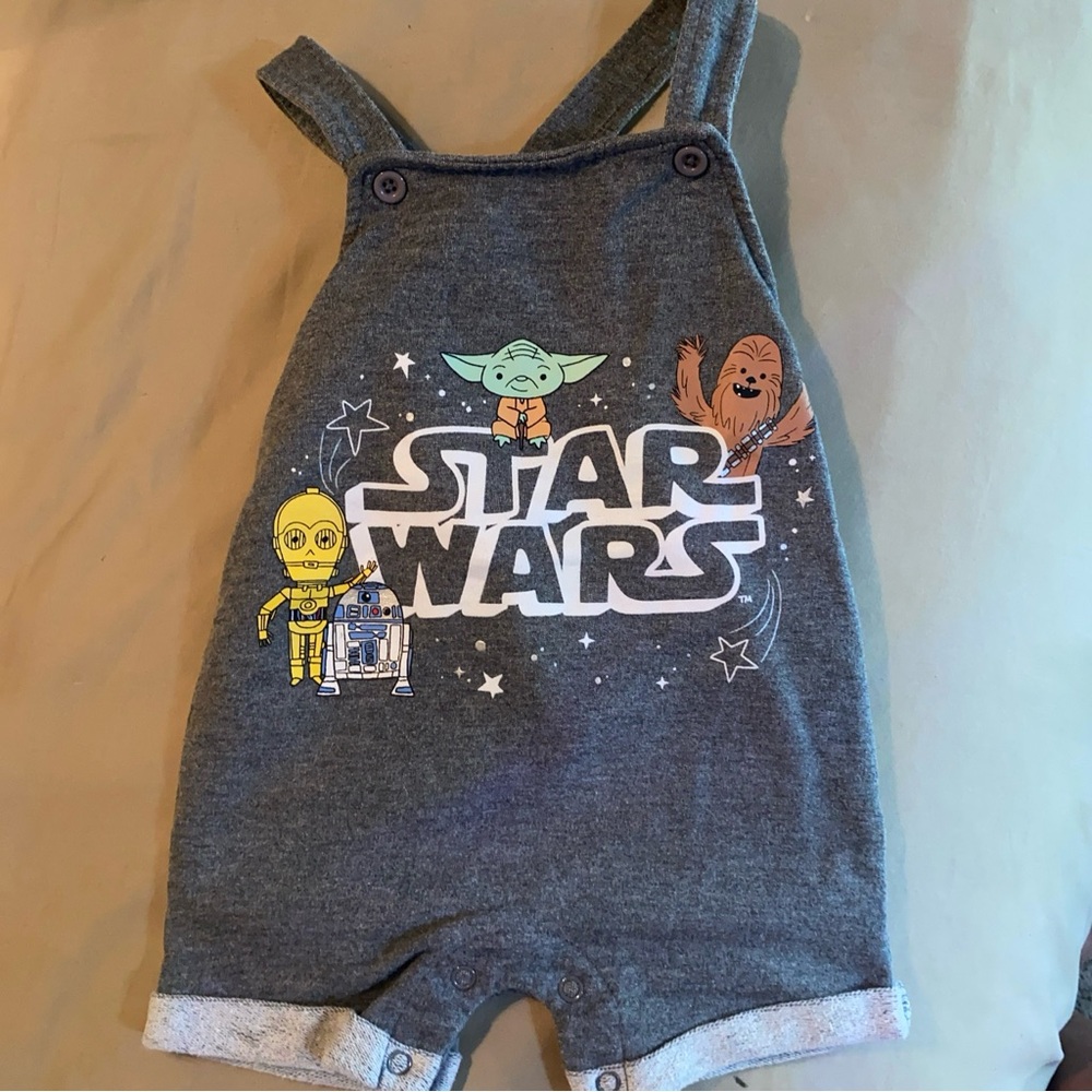 Star Wars Gray Baby Romper